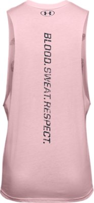 Under Armour Men's Project Rock BSR Blood Sweat Respect Pink Long Sleeve Size M